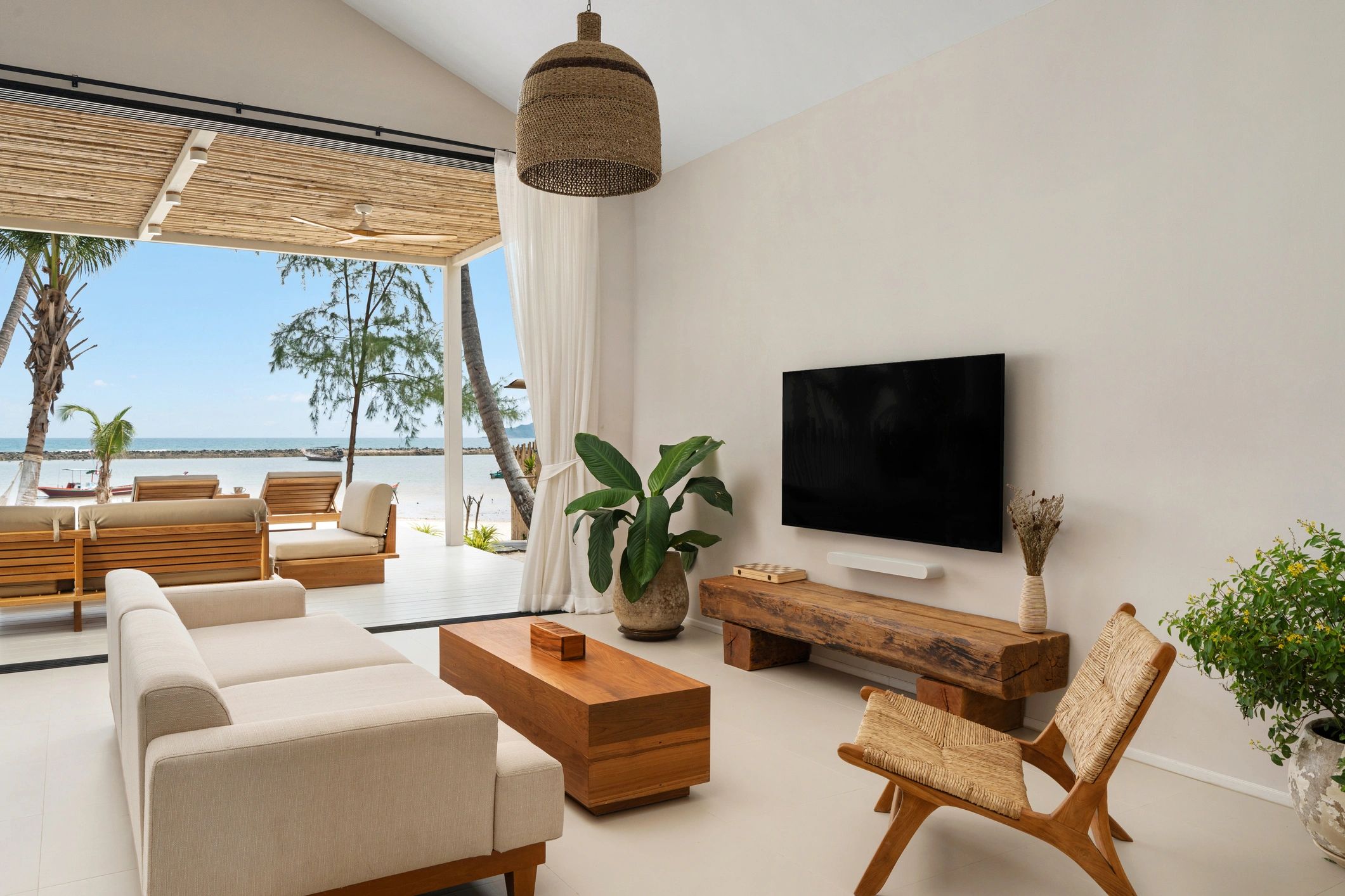 Staged modern living room ready for showings